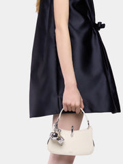 Micro Ring Ivory Leather Bag position 2
