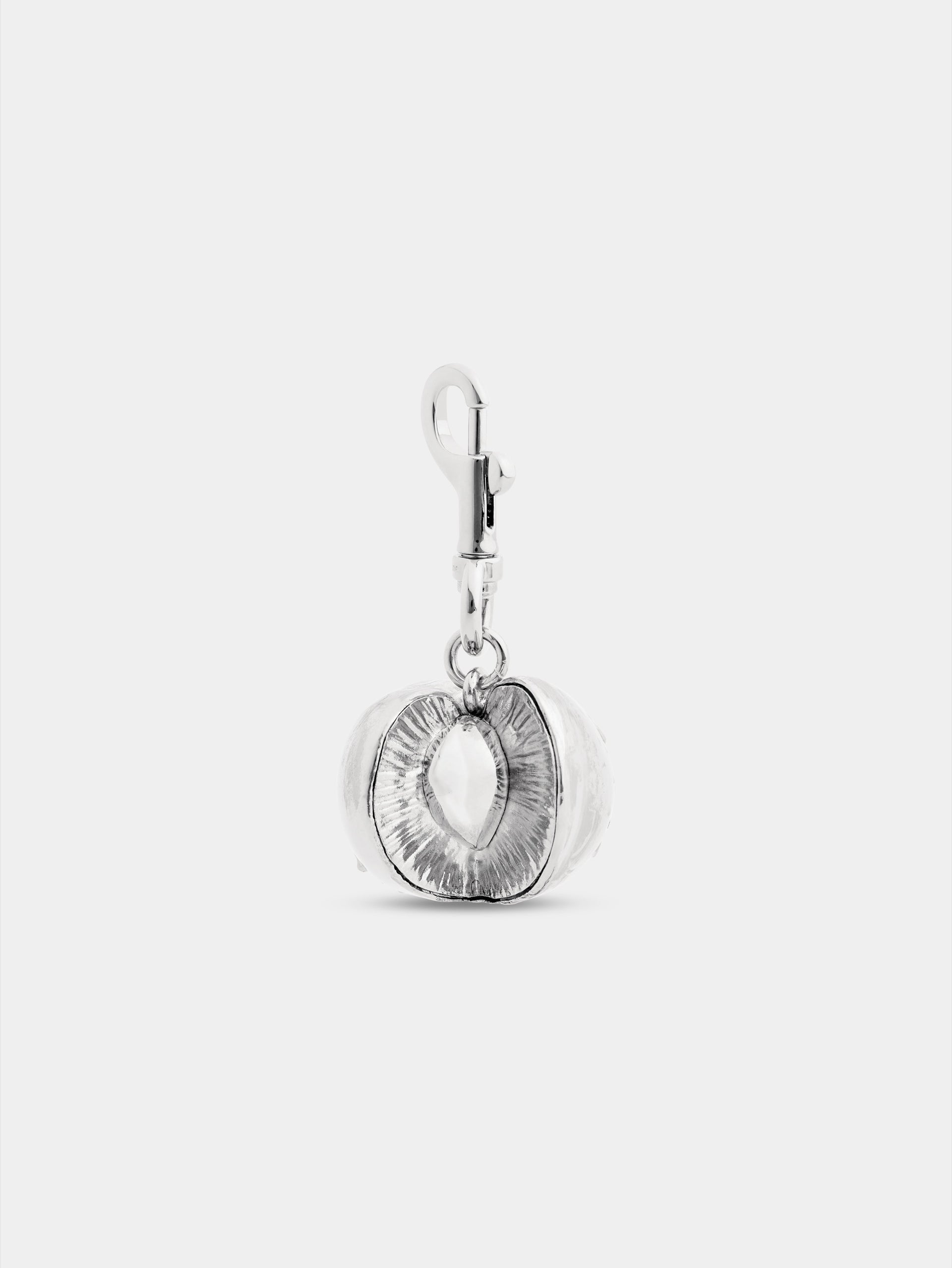 Peach silver charm