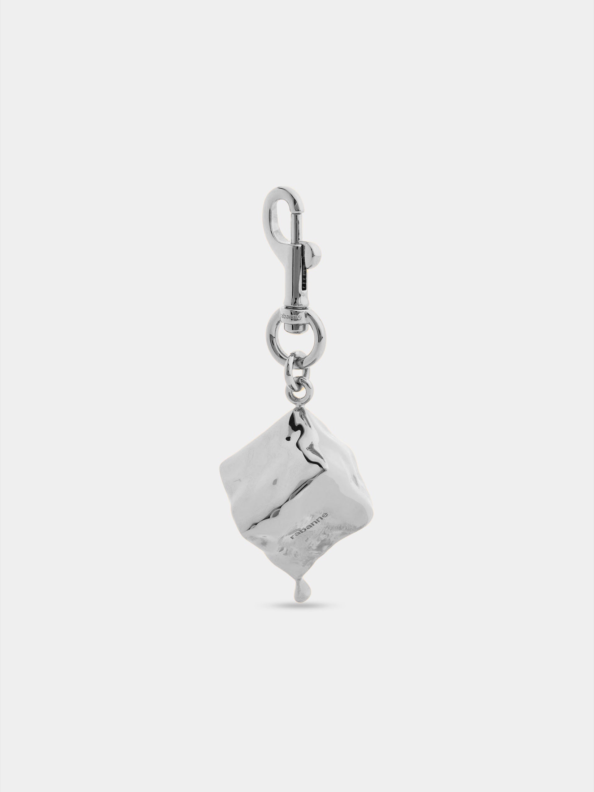 Melting Ice cube silver charm