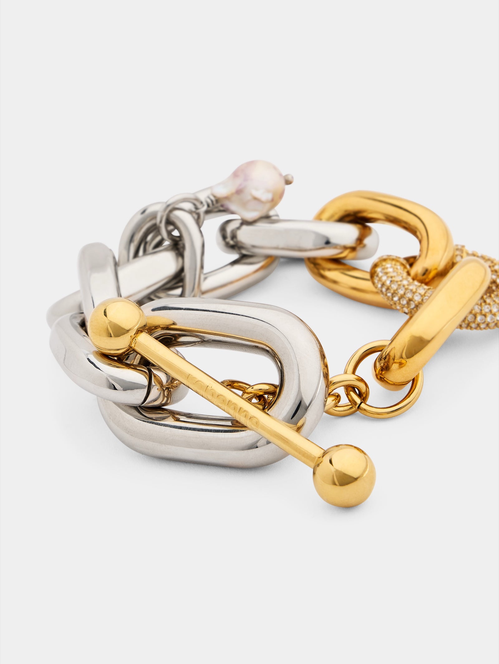 Bracelet XL Link in bi-color punk style position 3 - Image 3