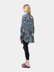 Oversized Shirt in Floral-Printed Silk Crepe packshot front view 5