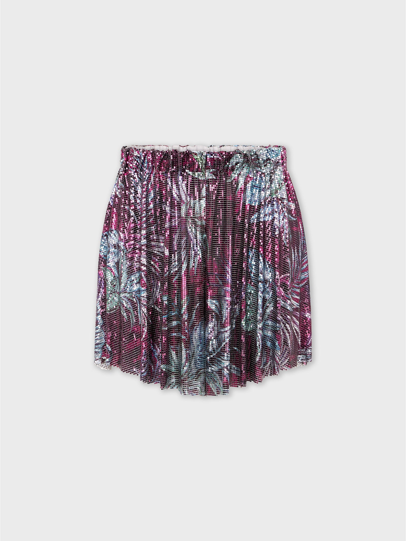 Mini Short in Palm Tree-Printed Mesh packshot front view 1 - Image 1