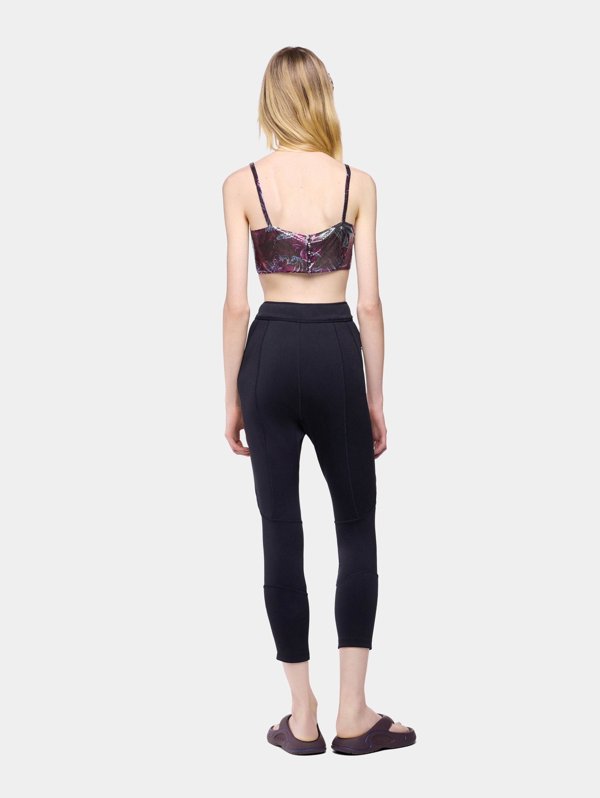 Capri pant in black neoprene