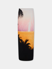 Maxi Skirt in Thunderstorm-Printed Second-Skin jersey