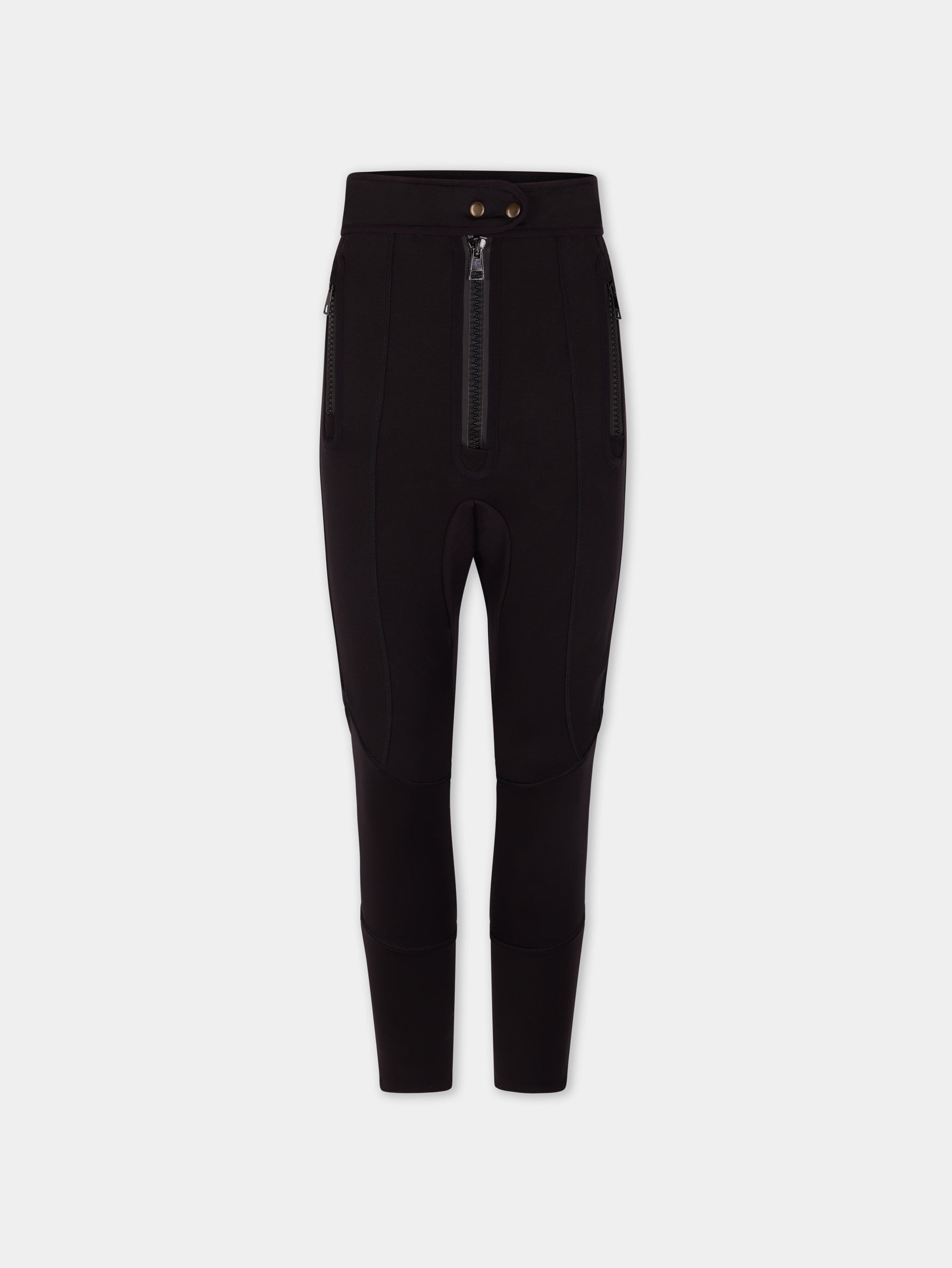 Pantalon capri en néoprène noir