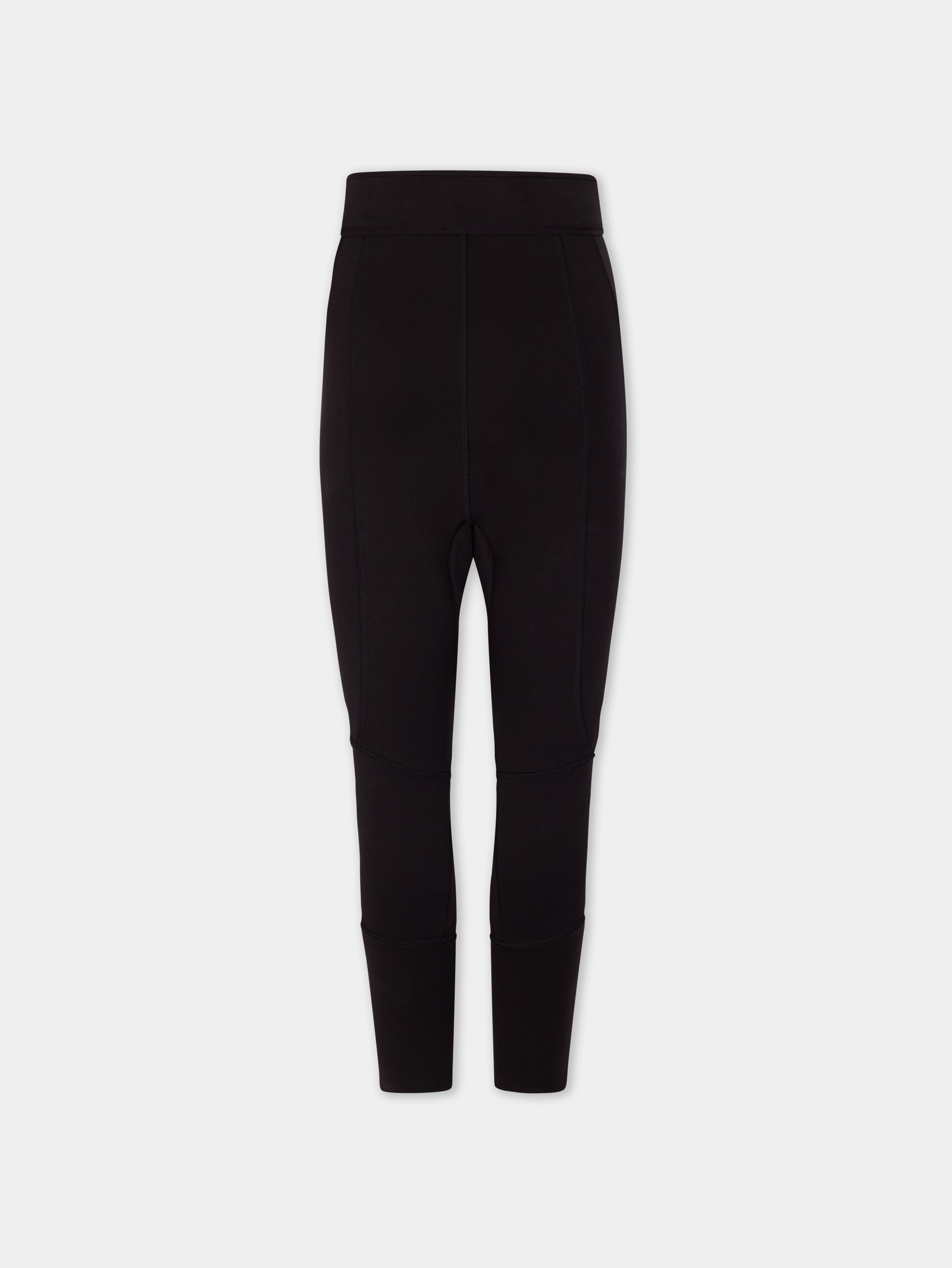 Pantalon capri en néoprène noir