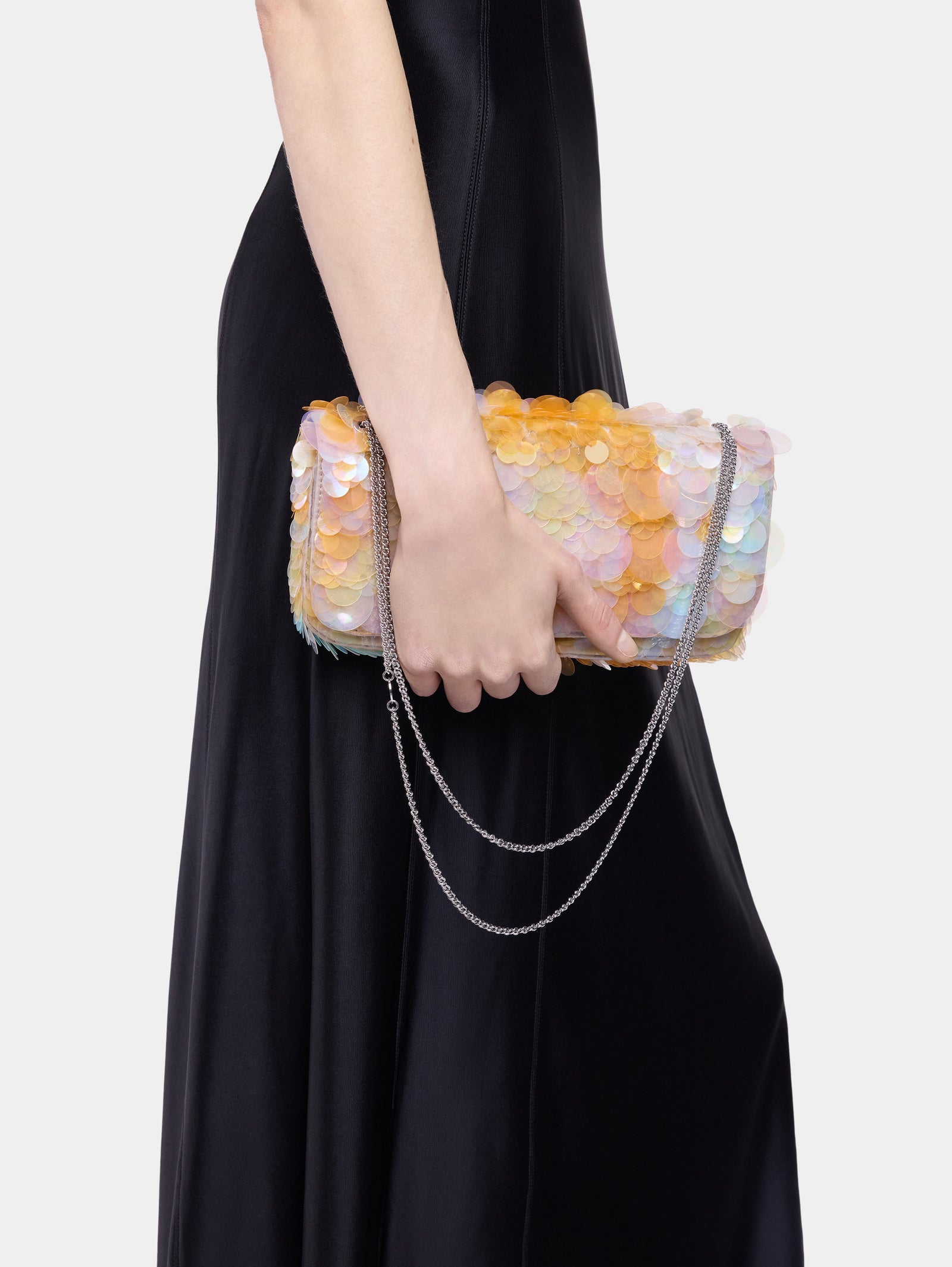 Sparkle baguette bag with multicolor sequins embroidery position 1 - Image 2