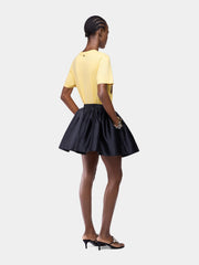 Mini skirt in black satin position 4