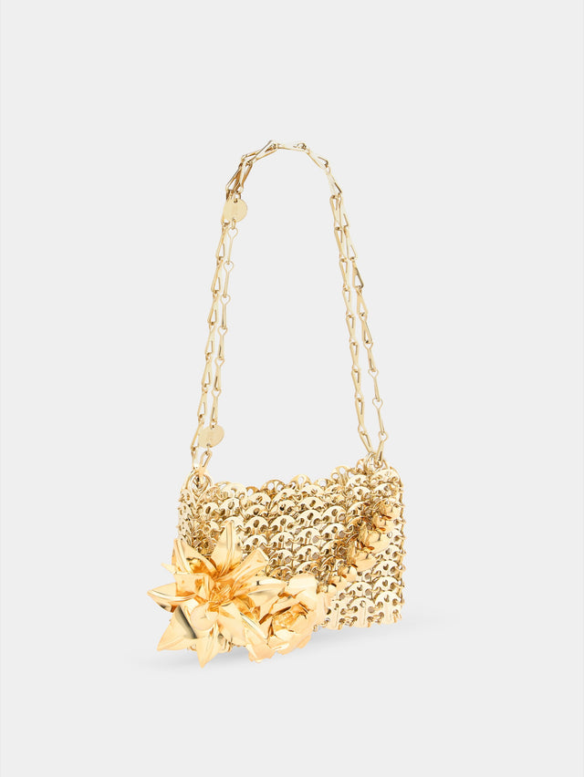 1969 Nano gold bag with metal ton on ton flower detail - Image 3