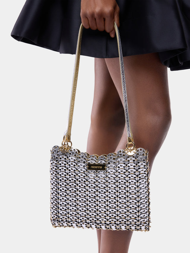 1969 Flip bag in reversible silver and gold leather - Image 2