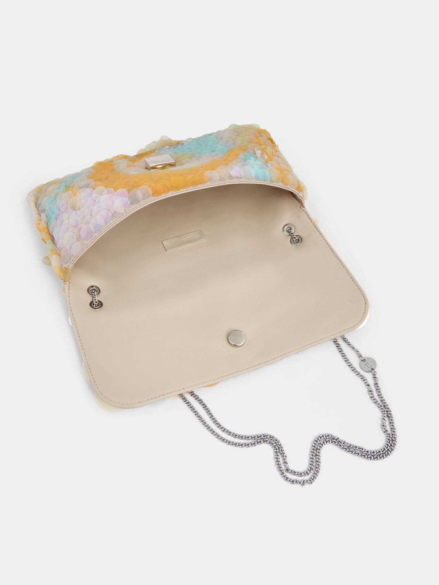Sparkle baguette bag with multicolor sequins embroidery