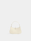 Micro Ring Ivory Leather Bag