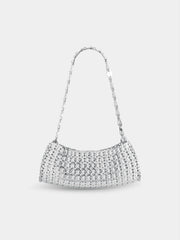 1969 clutch silver metal bag packshot side view