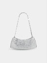 1969 clutch en métal argenté