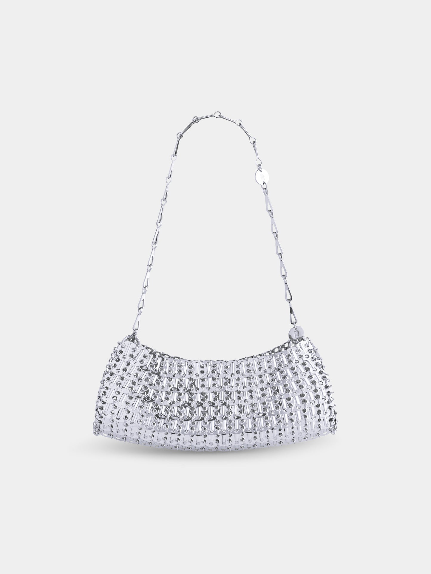 1969 clutch silver metal bag