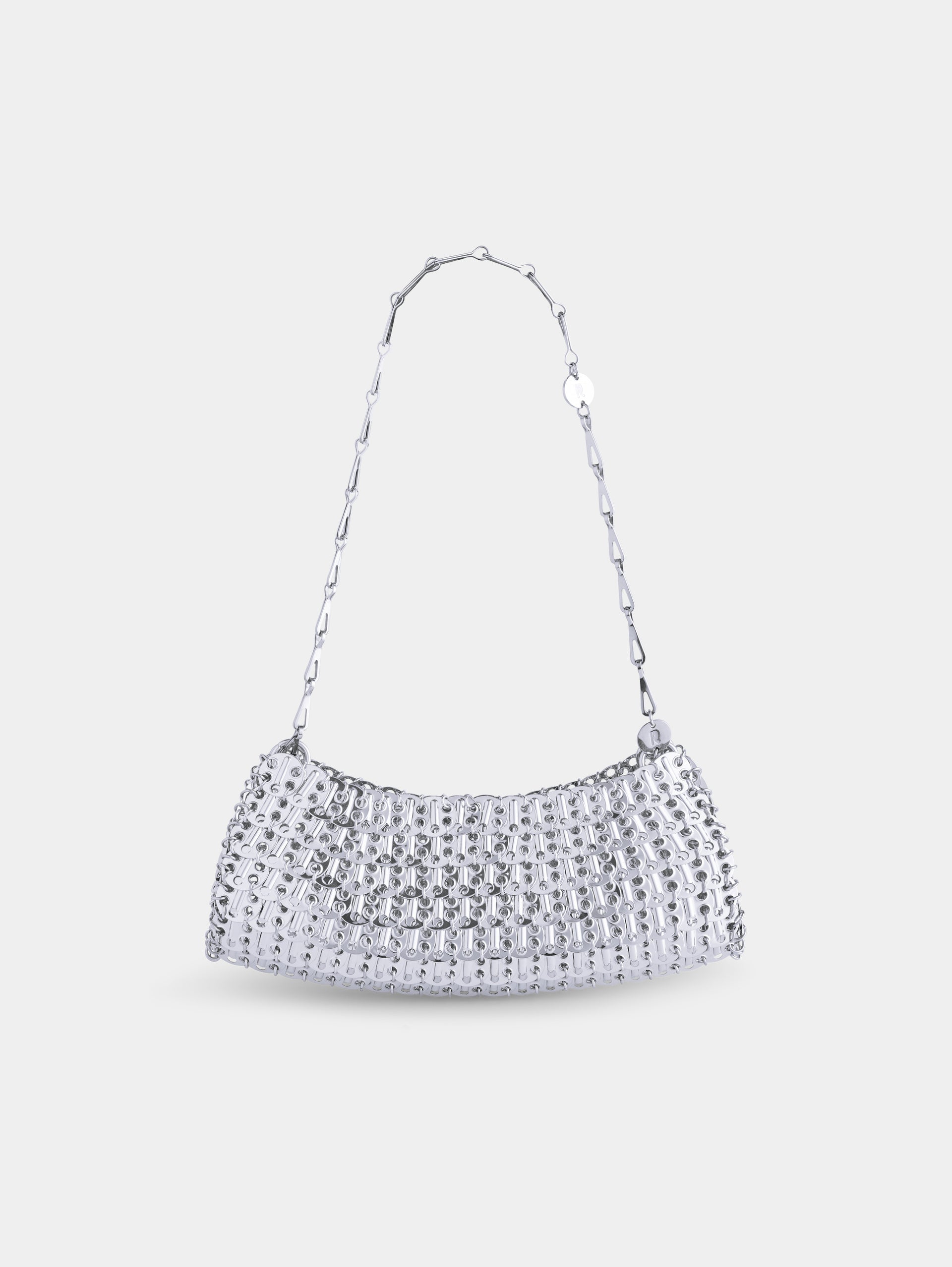 1969 clutch silver metal bag