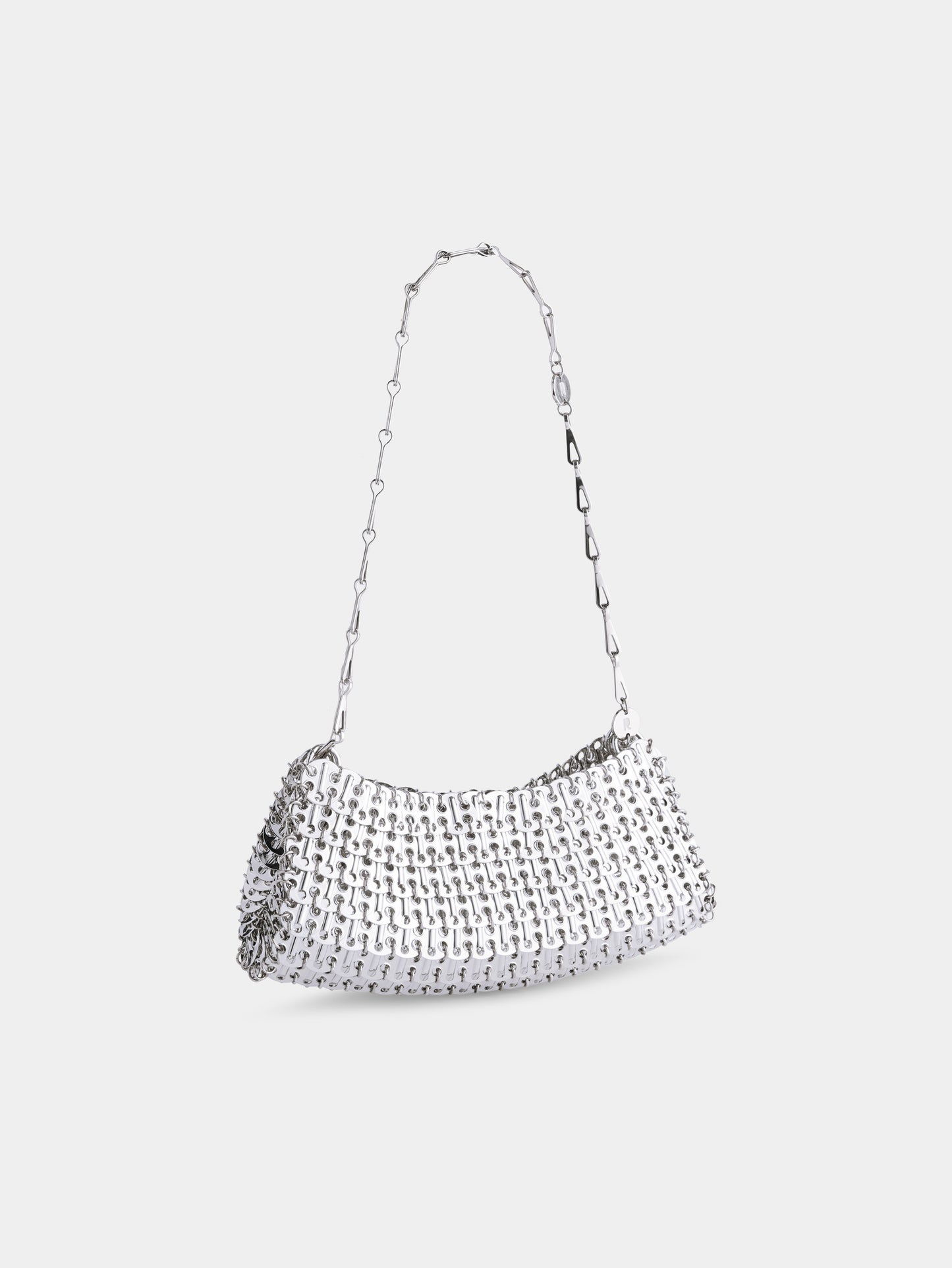 1969 clutch silver metal bag