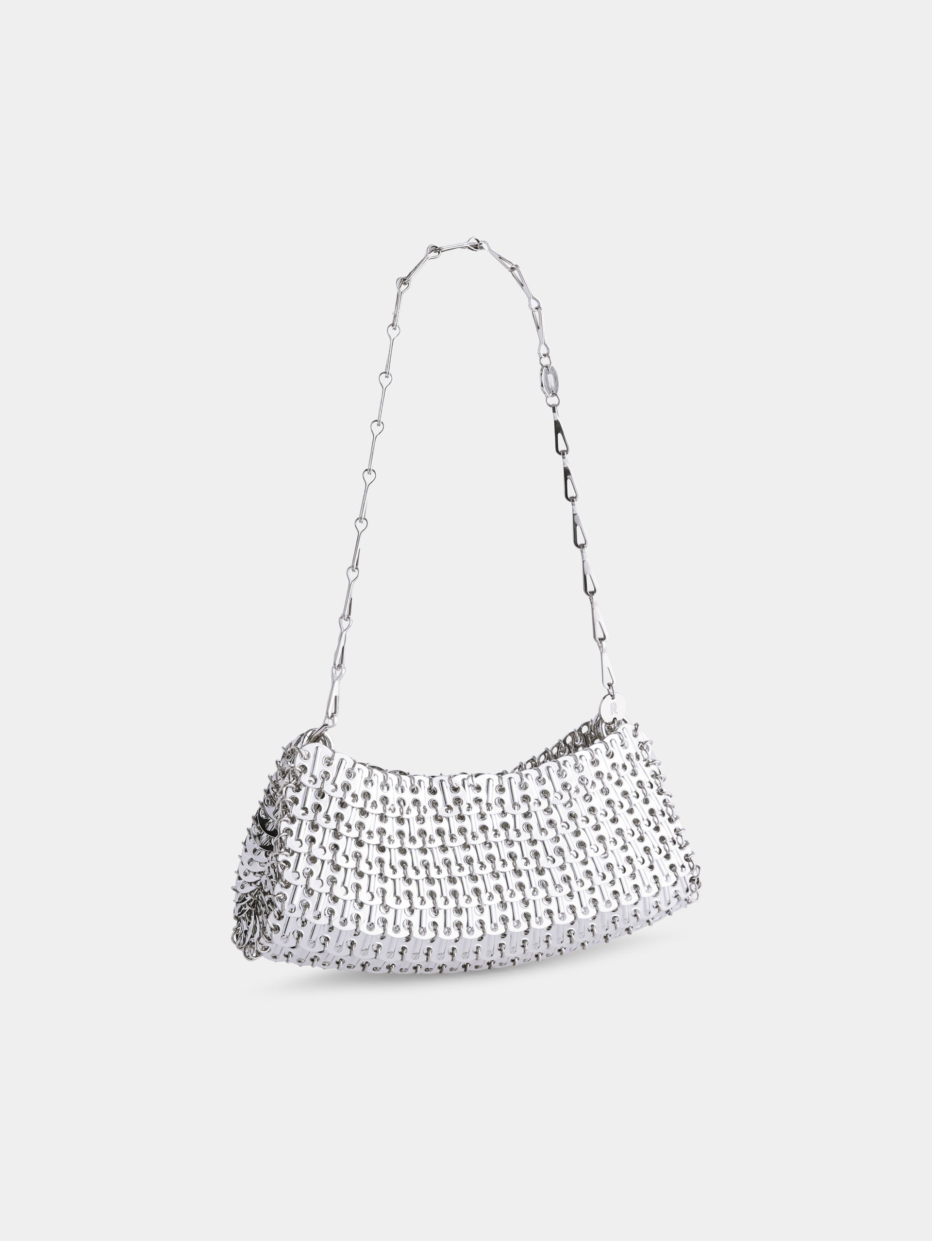 1969 clutch silver metal bag
