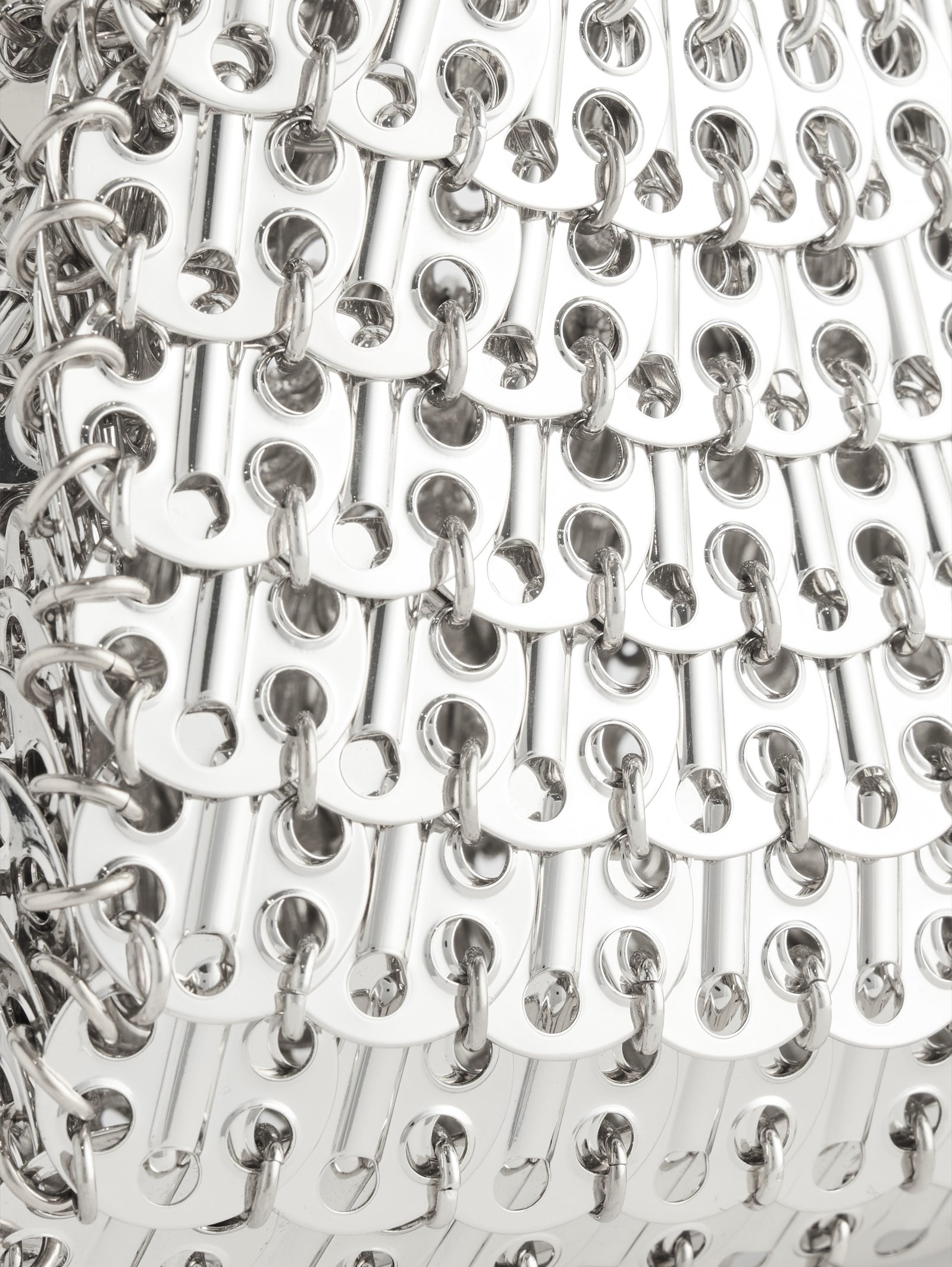 4969 clutch silver metal bag packshot side view - Image 3