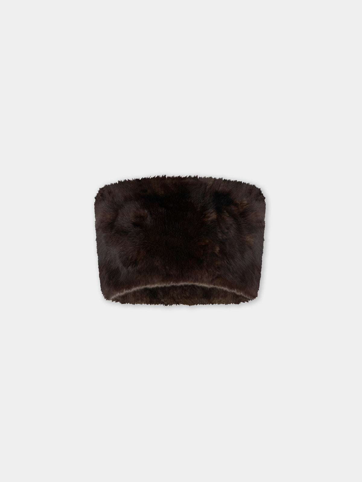 Brown shearling stole - Image 1