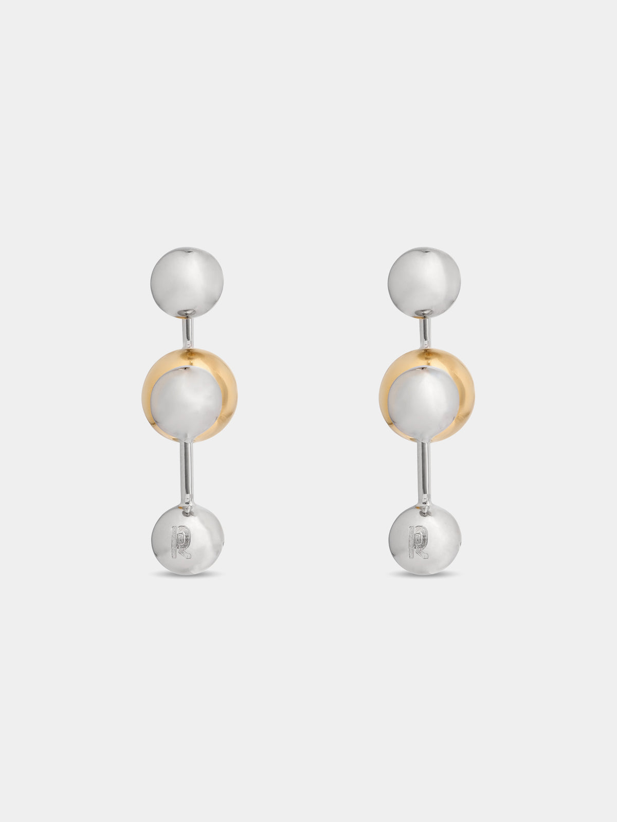 Bicolor punk earring set