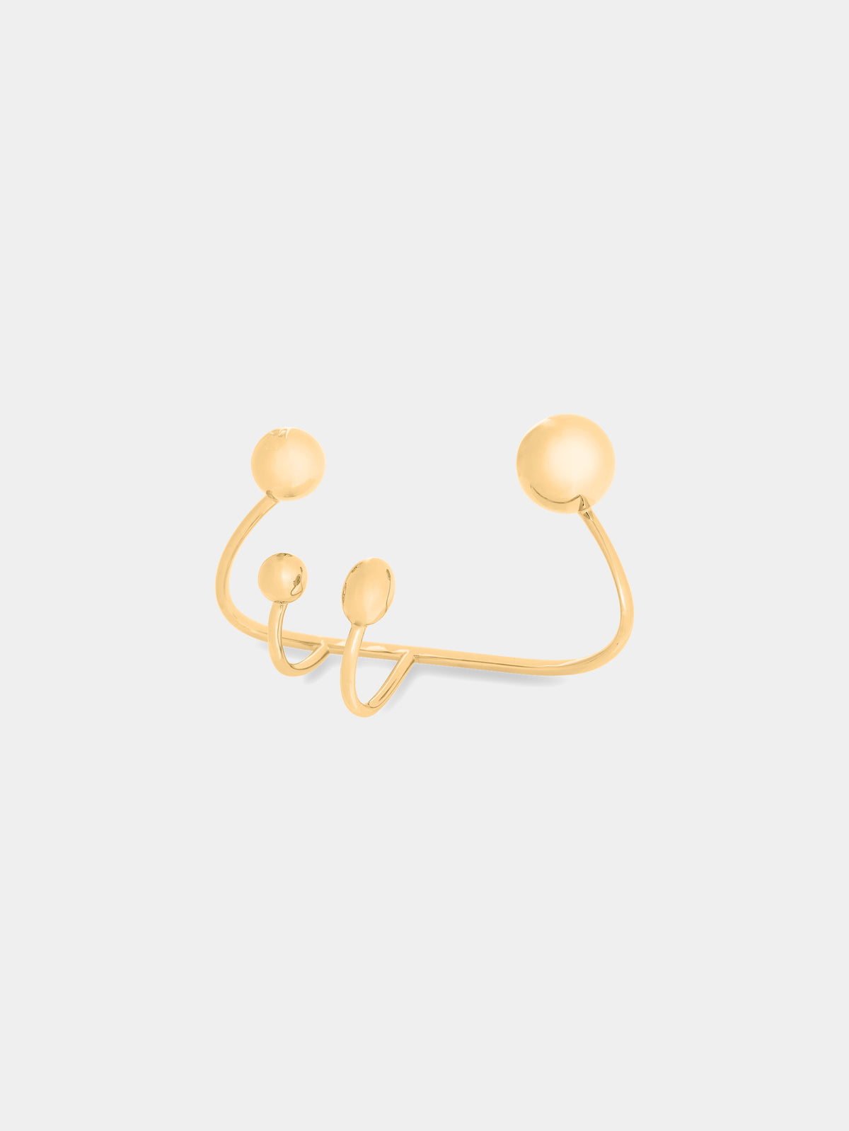 Gold punk hand jewelery - Image 1