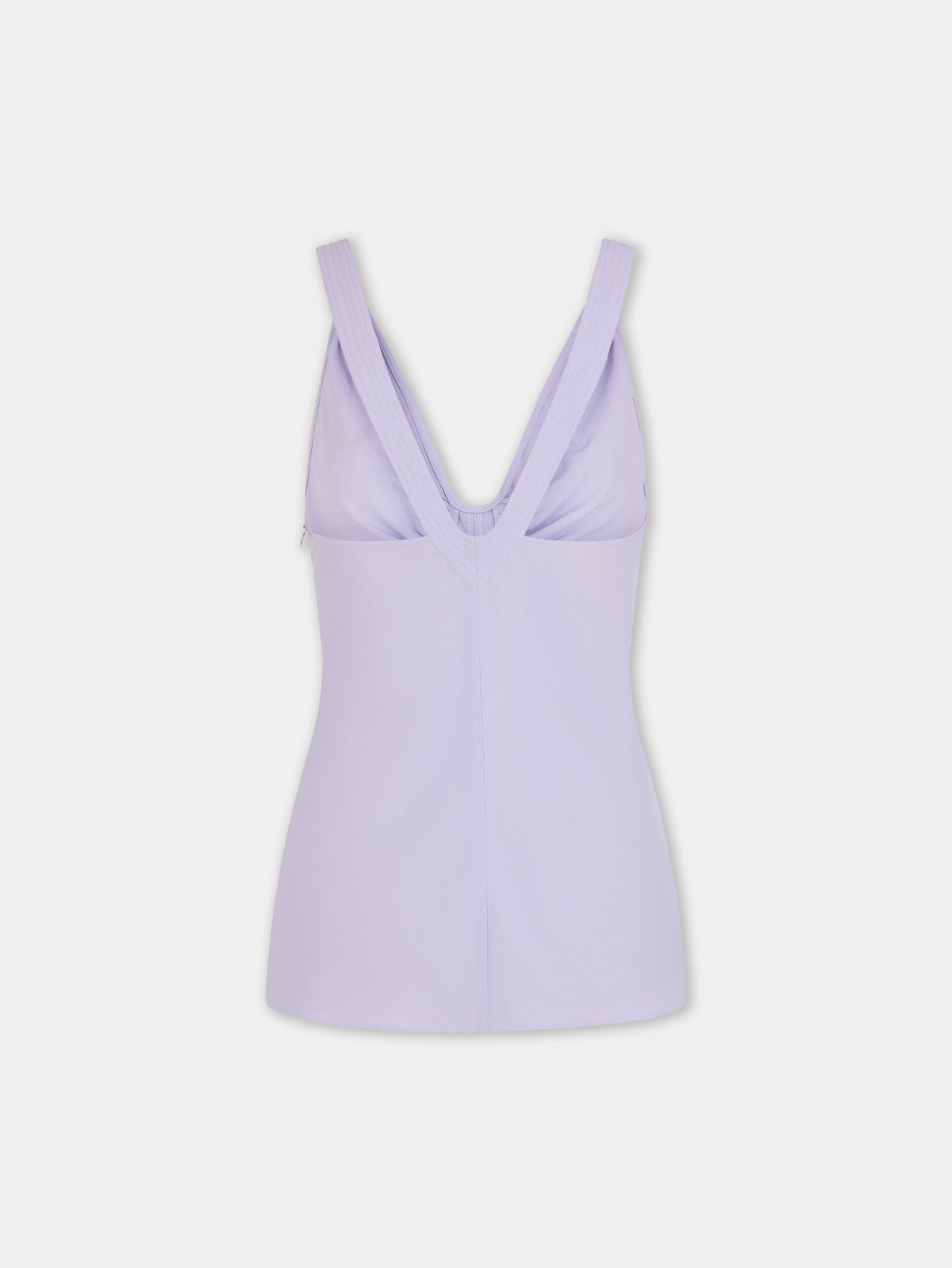 Top lilas Dinh Van x Rabanne avec ornements bijou argentés
