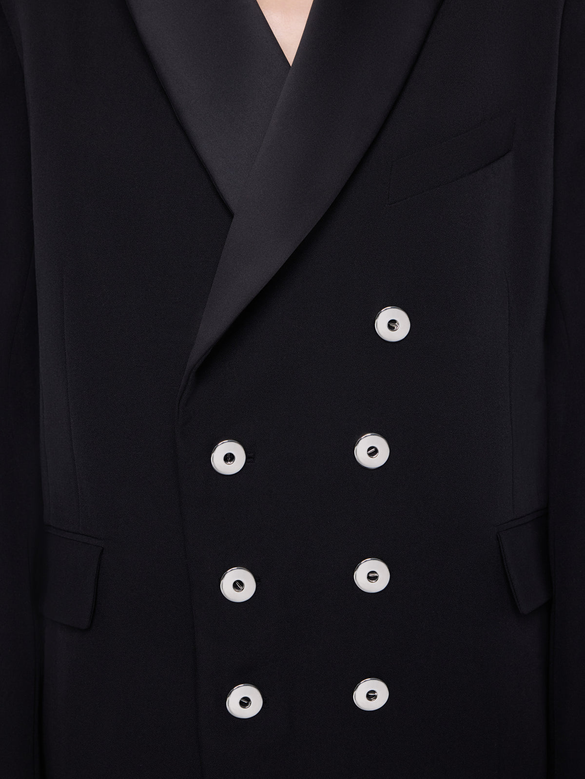 Tailored blazer jacket in black wool
