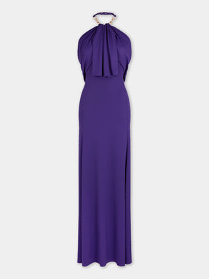 Dinh Van x Rabanne long purple dress embellished with signature chain detailing - 34