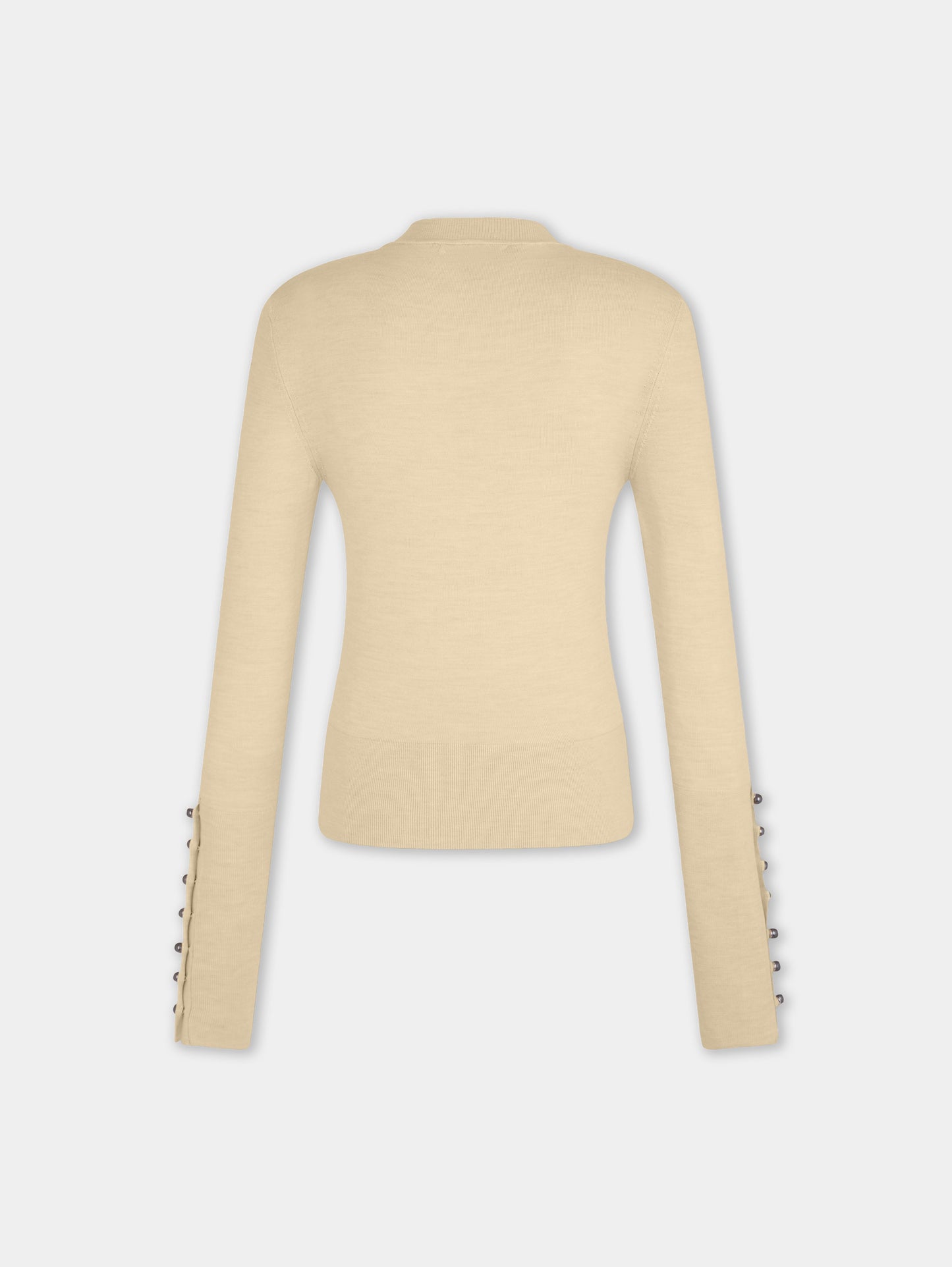 Cardigan en maille jaune Dinh Van x Rabanne avec bijoux signature