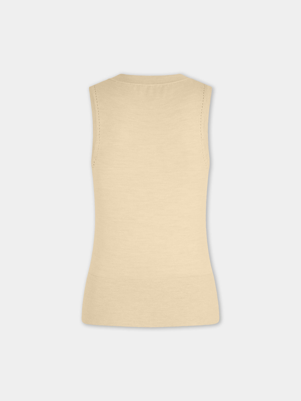 Top en maille jaune Dinh Van x Rabanne avec bijoux signature