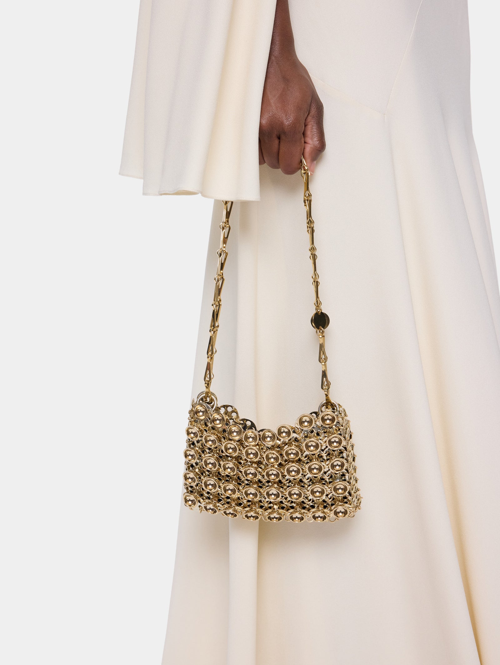 Sac iconique Nano 1969 Dinh Van x Rabanne en métal doré - Image 1