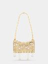1969 Nano light gold bag with pink and light gold signature jewels