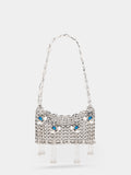 1969 Nano silver bag with blue and silver signature jewels