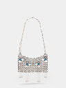 1969 Nano silver bag with blue and silver signature jewels