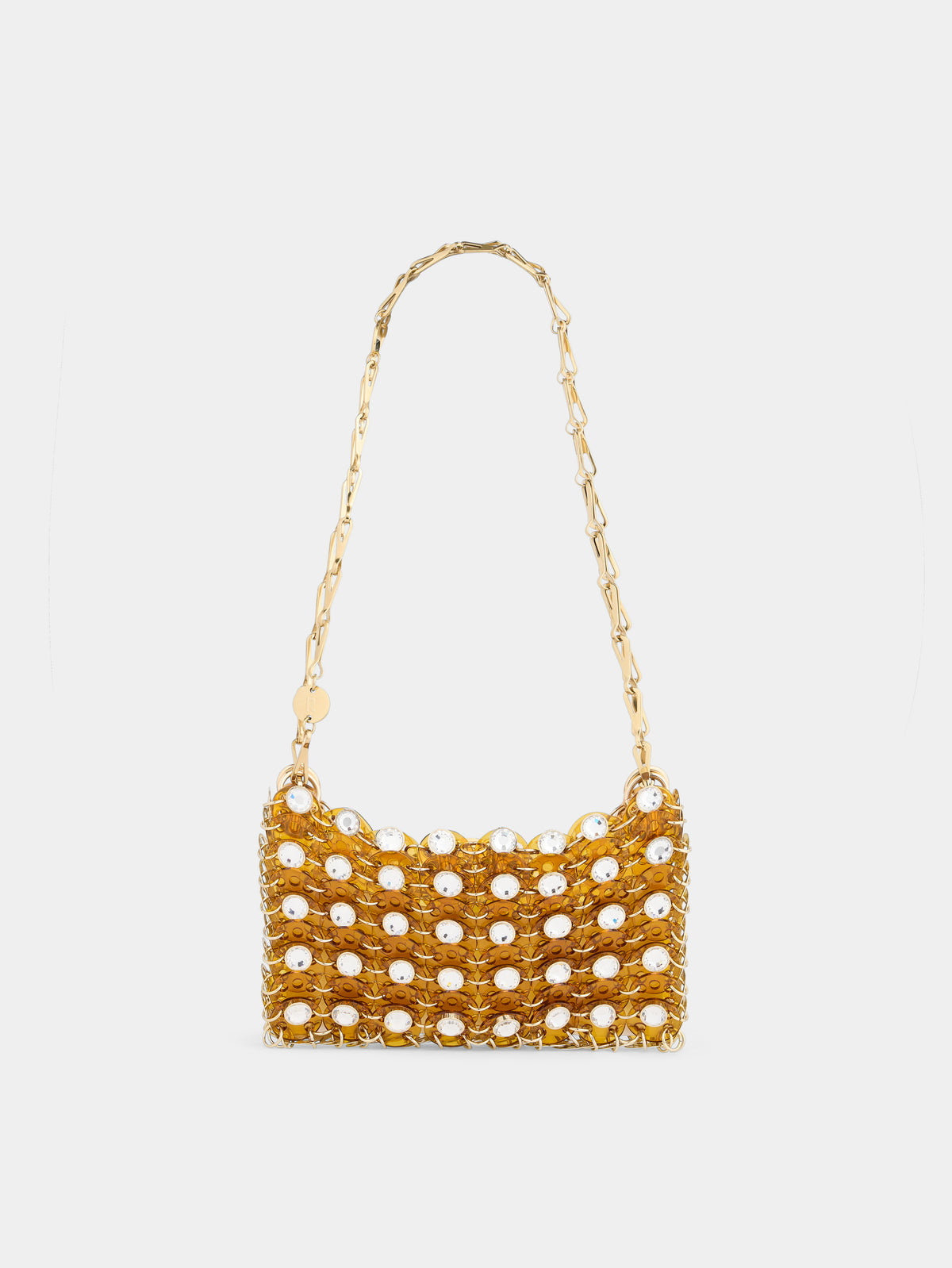 1969 Nano gold bag with ochre resin and rhinestones embellishments - Image 1