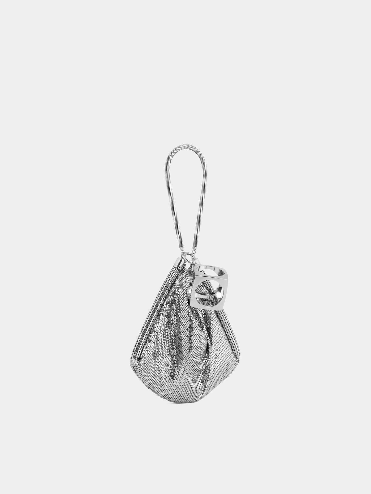 Pixel Tube Dinh Van x Rabanne en mesh signature argenté - Image 1