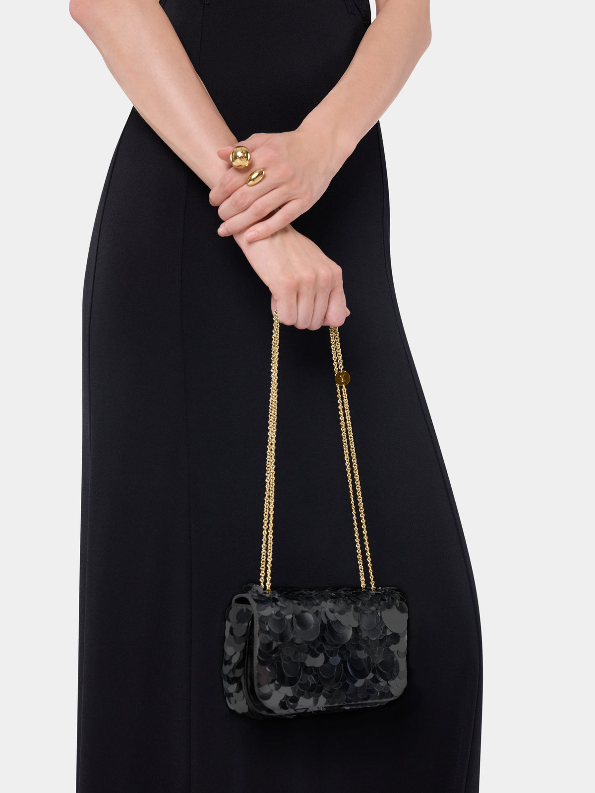 Sparkle Baguette bag with black sequin embroidery - Image 2