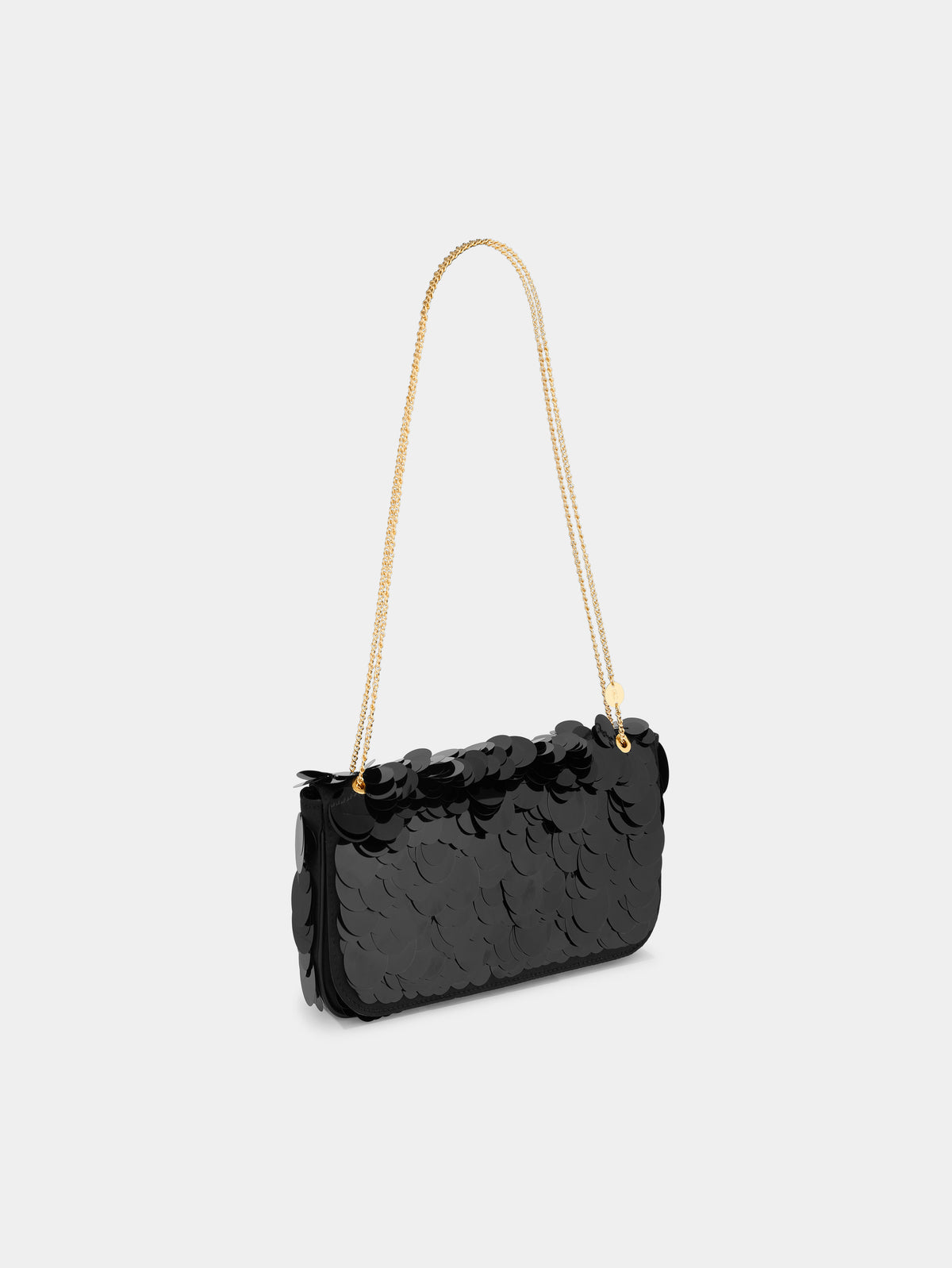 Sparkle Baguette bag with black sequin embroidery