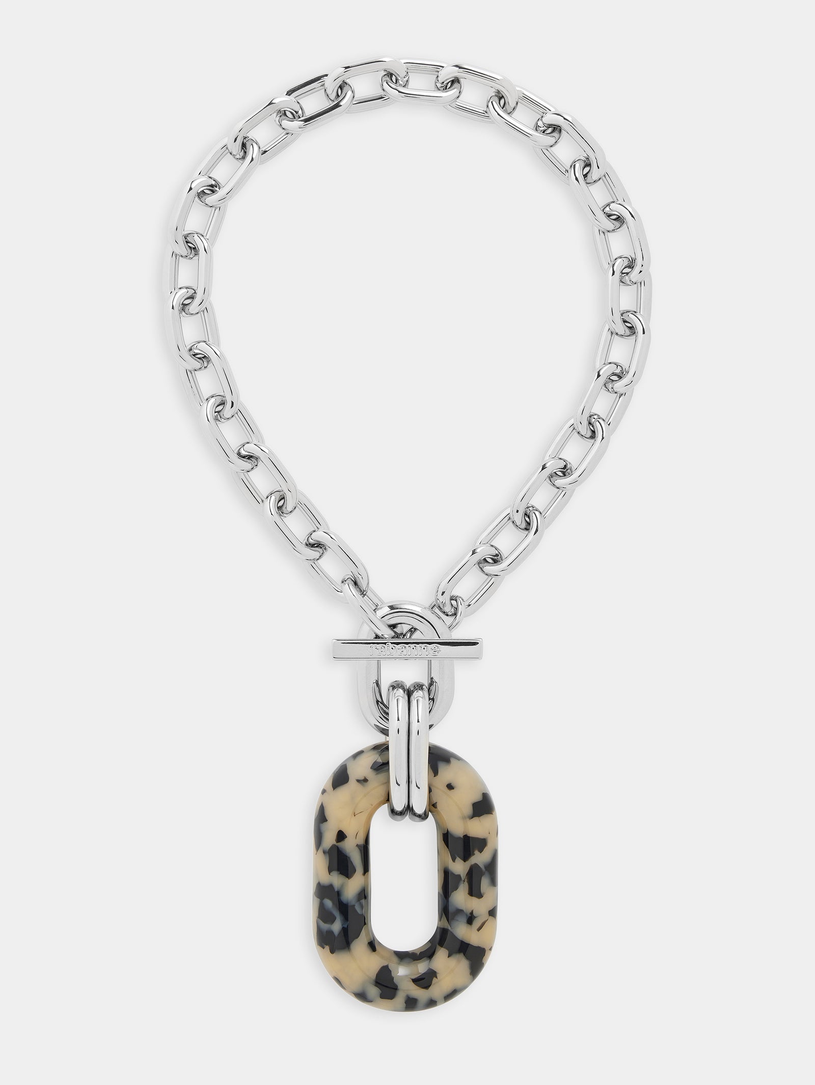 XL Link necklace silver and turquoise position 1 - Image 1