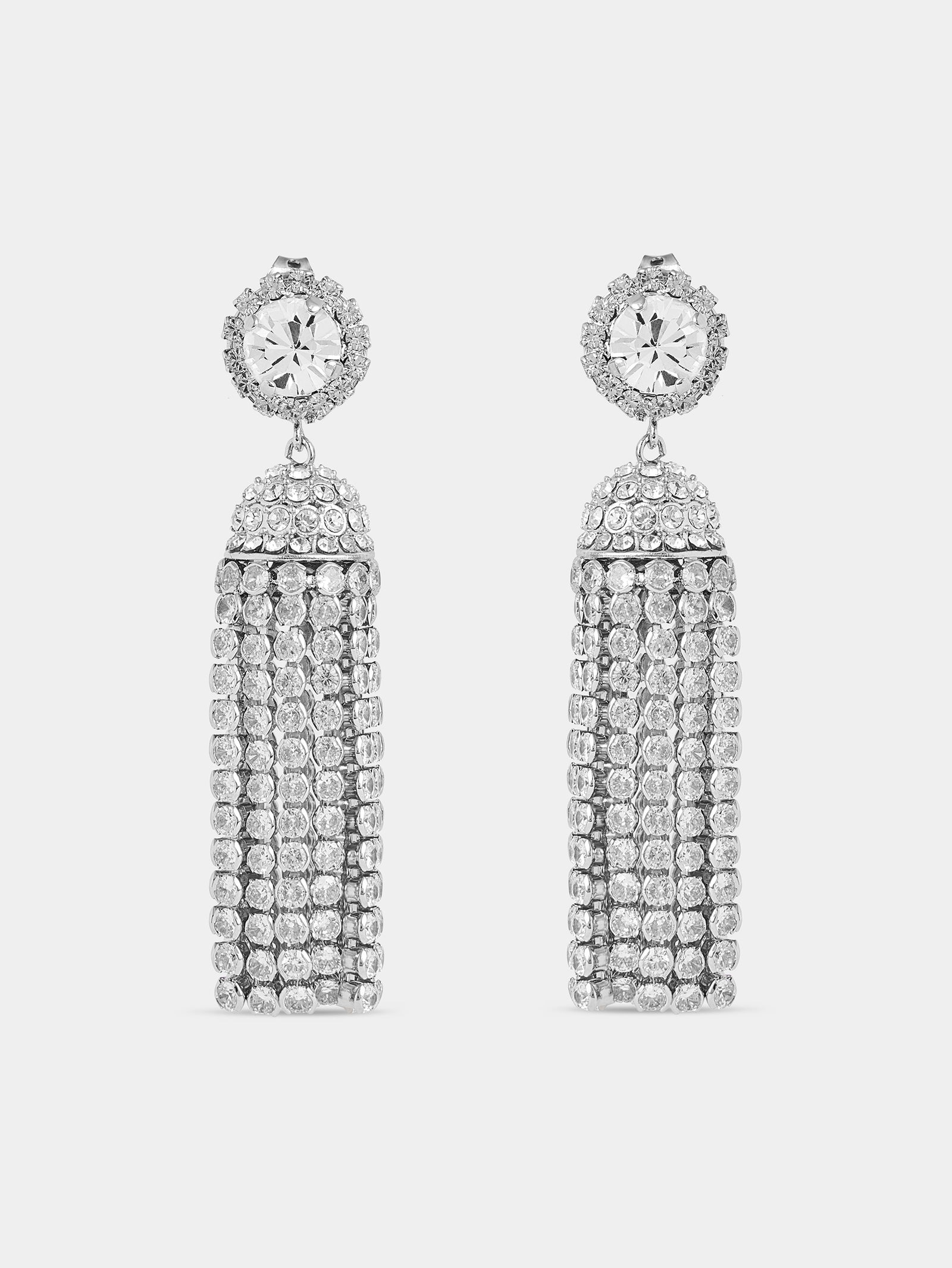 Crystal tassel earrings position 1 - Image 1