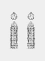 Crystal tassel earrings