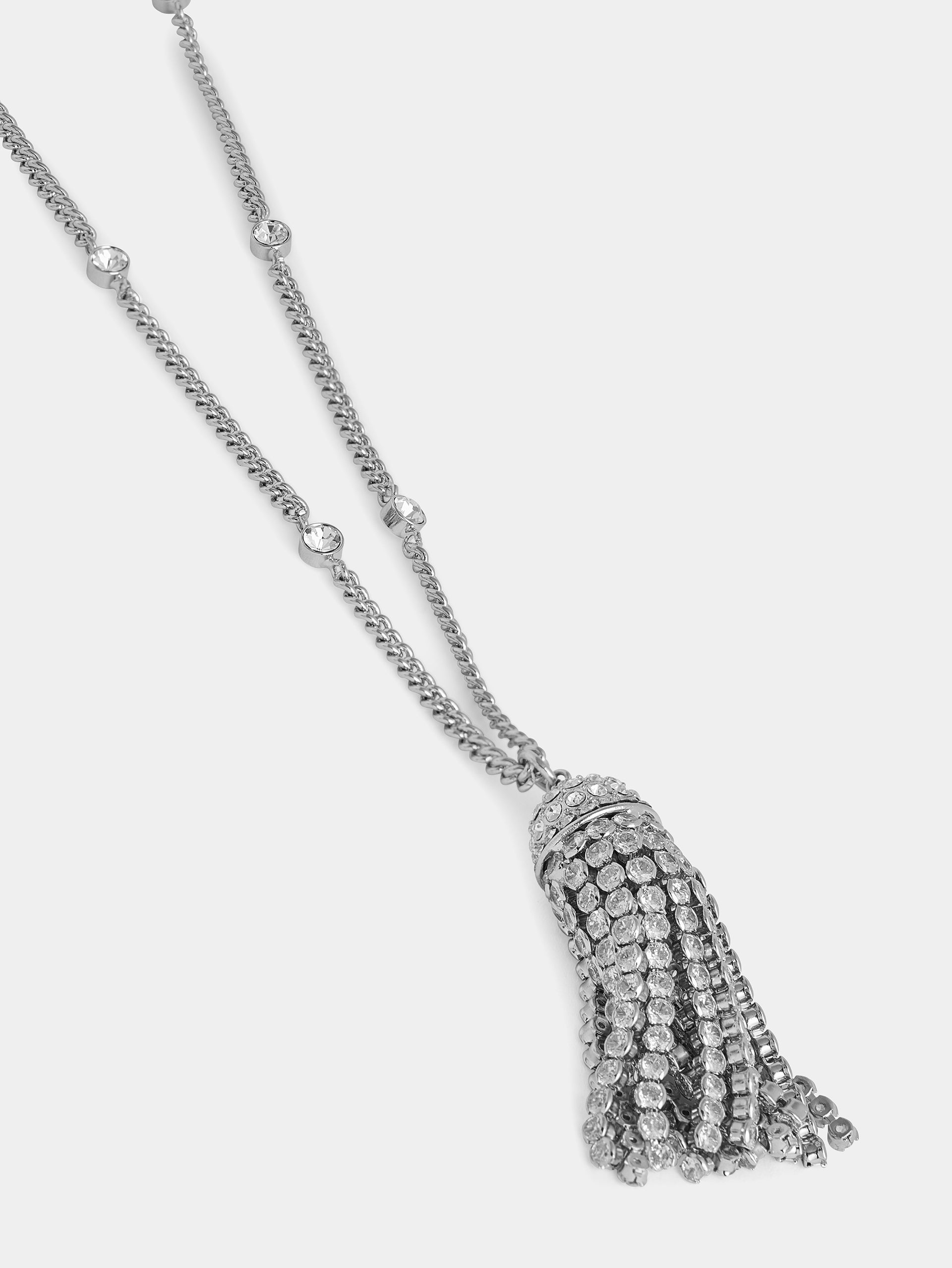 Crystal tassel necklace