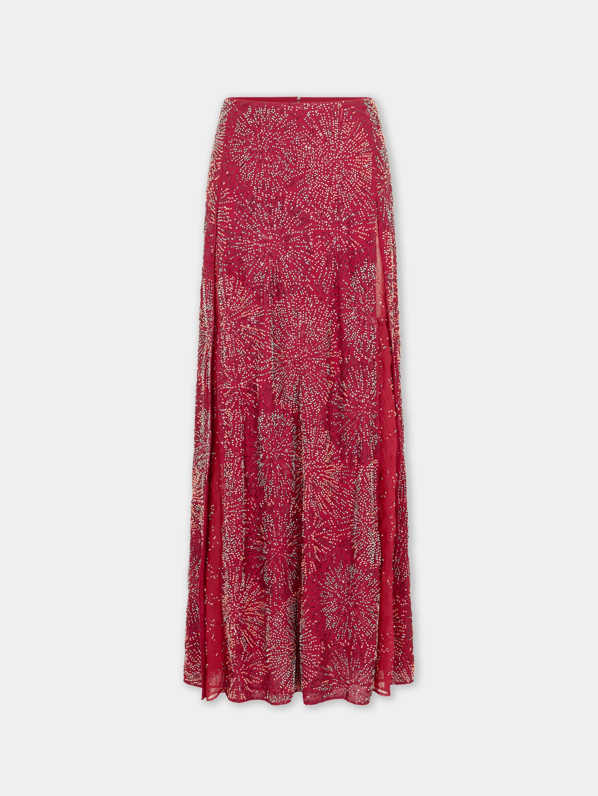 Skirt with pearl embroidery