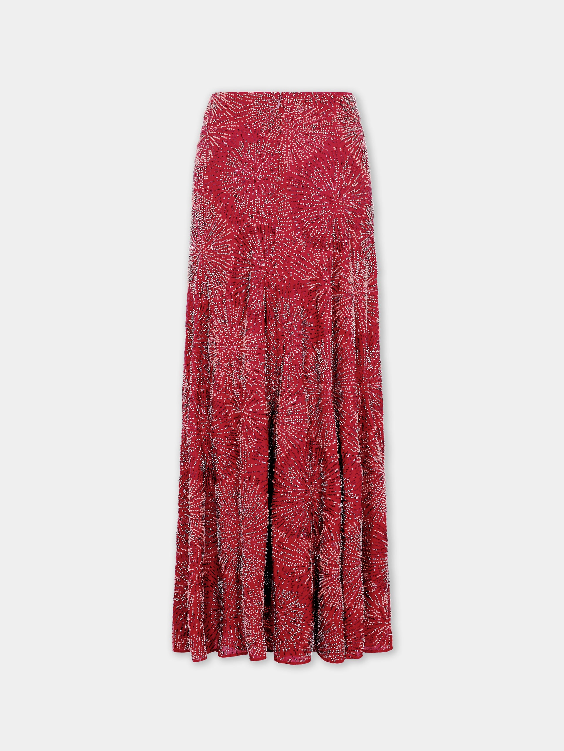 Skirt with pearl embroidery