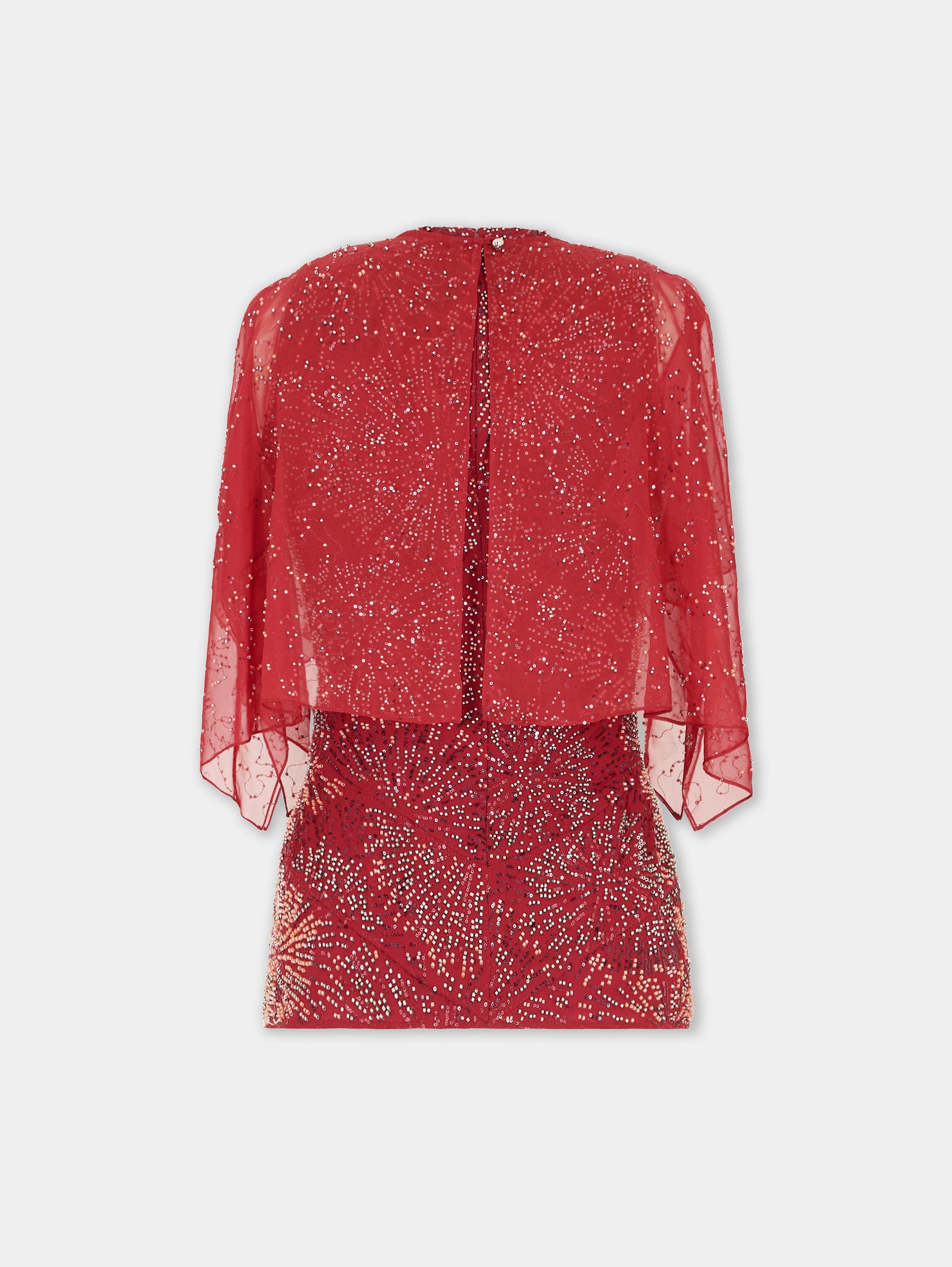 Crepe top with pearl embroidery