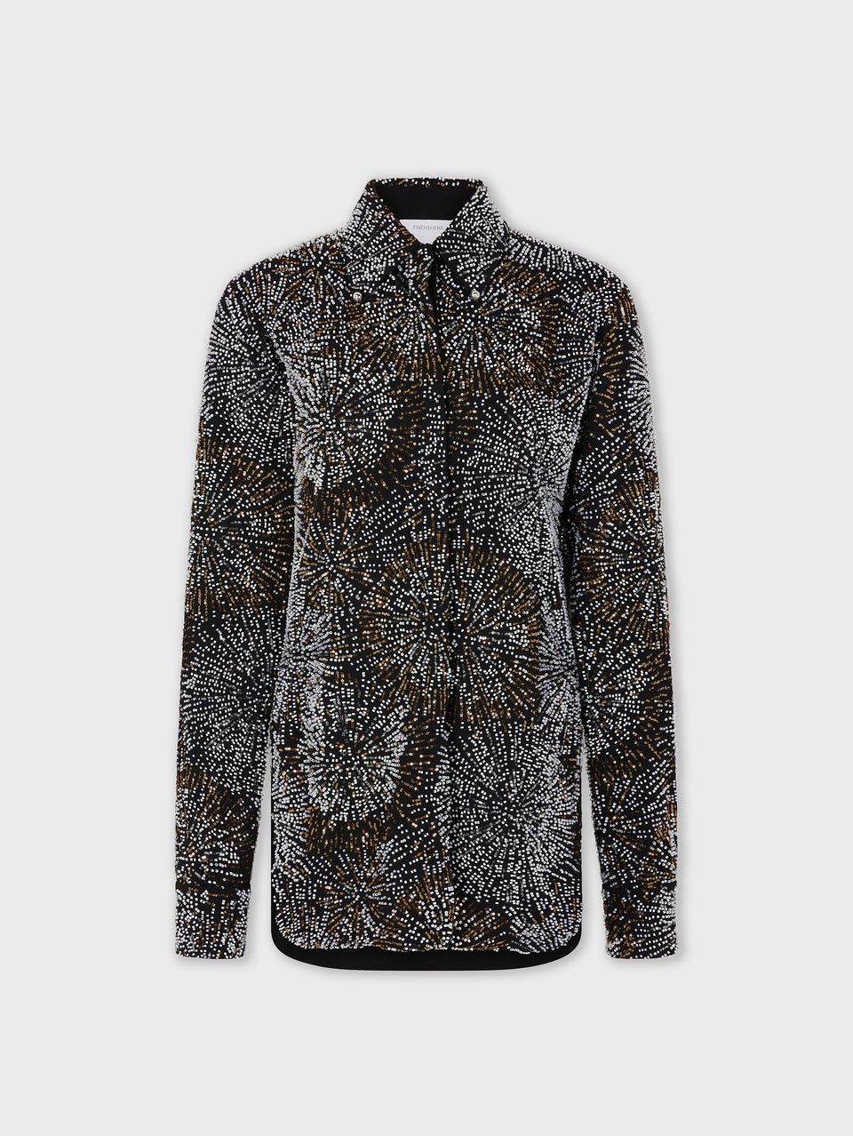 Crepe shirt with pearl embroidery position 1 - Image 1