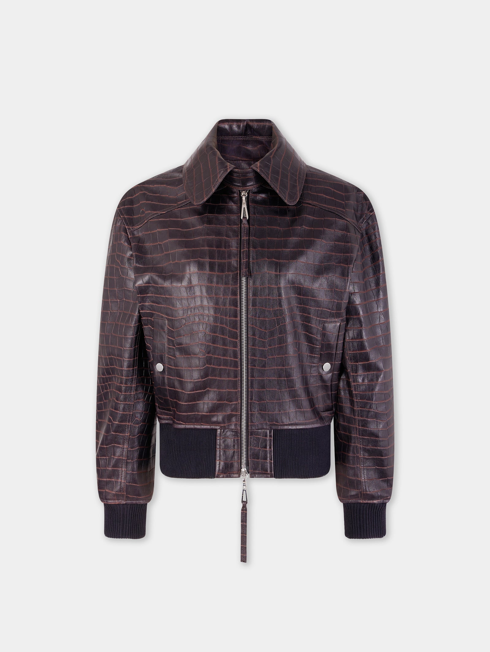 Leather bomber jacket position 1 - Image 1