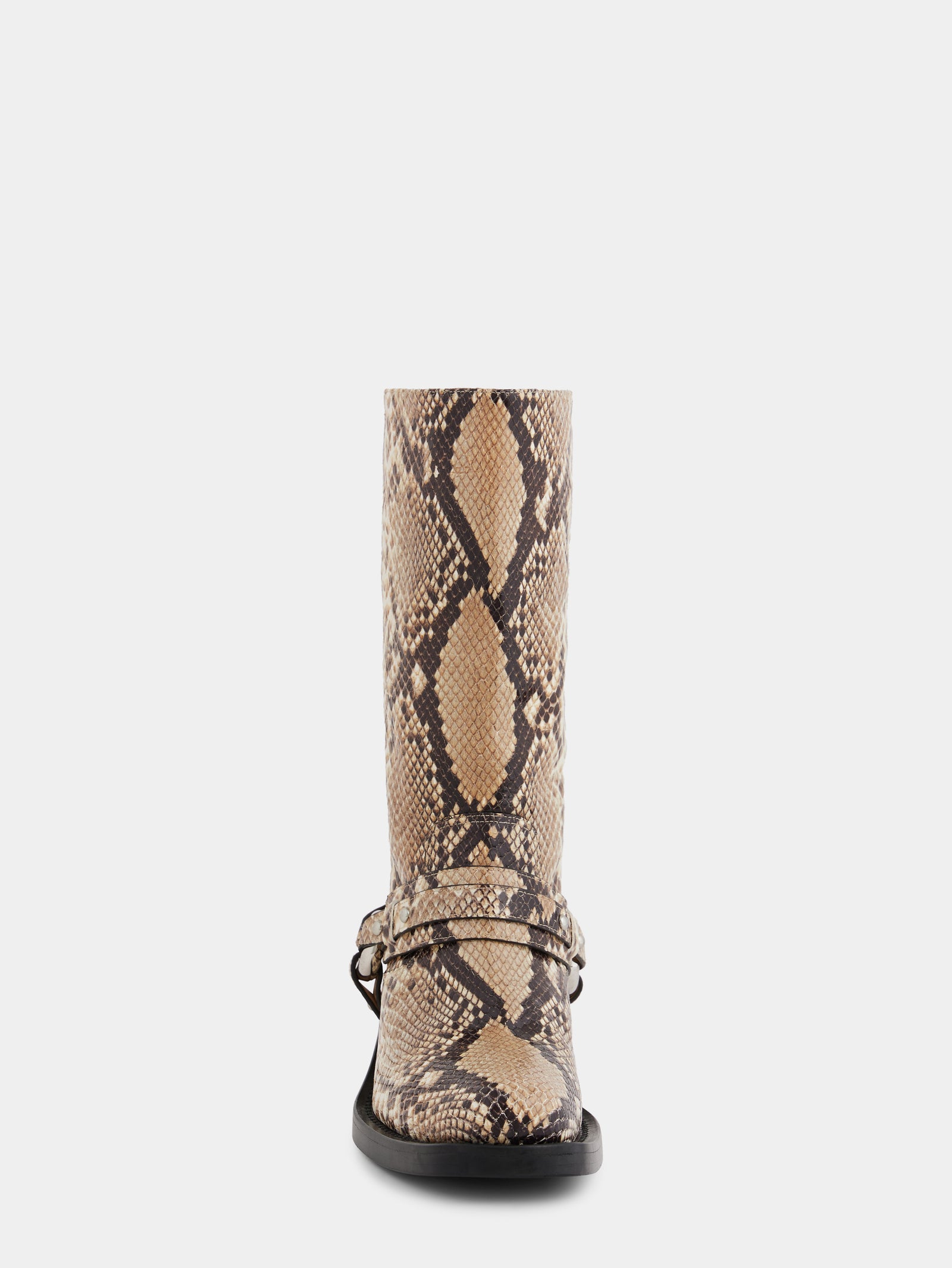 Biker boots in leather snake position 3 - Image 3