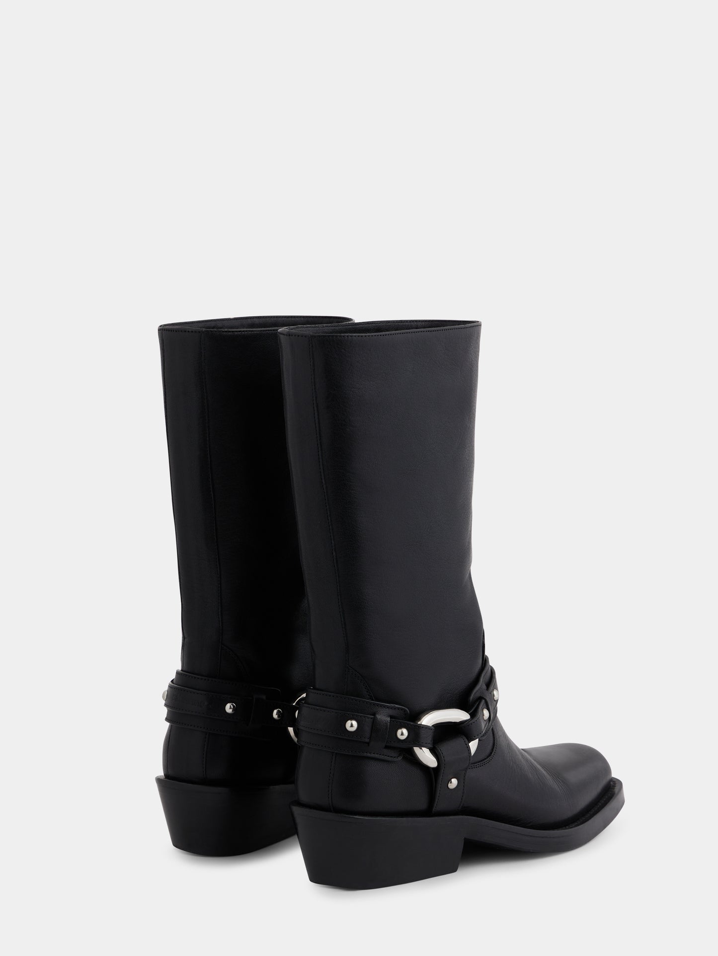 Biker boots in leather